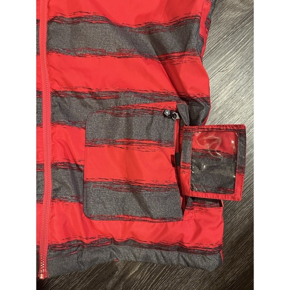Sessions Terrain Recco Womens Sz XL Red Gray Stripe Jane Heather Snowboard Coat - Picture 4 of 16